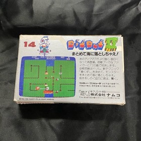 FC software Dig Dug II box with manual Dig Dug 2 Famicom Family Computer