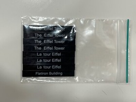 LEGO BLACK TILE 1x8 EIFFEL TOWER FROM SET 21019 LA TOUR EIFFEL FLATIRON BUILDING