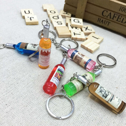 Keychain Cute Bottle Key Chain Ring Keyring Keyfob Car Keychain Pendant Gifts 