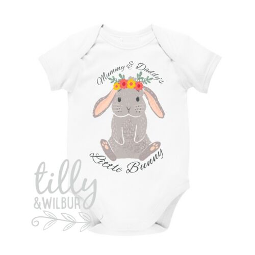 First Easter Baby Gift For Girls Mummy and Daddy/'s Little Bunny Baby Bodysuit