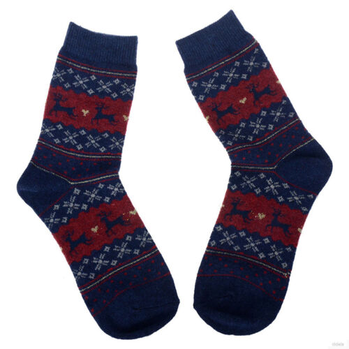 Womens Christmas Novelty Socks Snowflake Deer Home Bed Floor Sock Winter Warmer