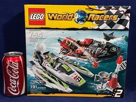 JAGGED JAWS REEF - Lego 8897 - WORLD OF RACERS - 2 Racing Boats SHARK Speedboat