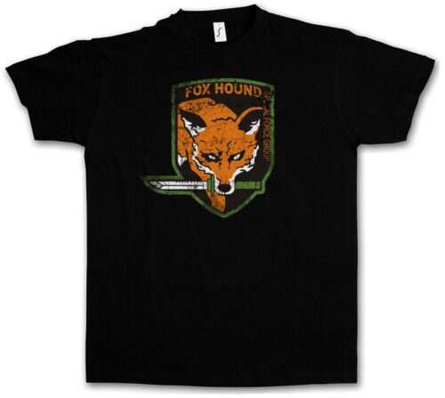 FOX HOUND GROUP LOGO T-SHIRT Metal Game Gear MGS Snake Eater PC Solid T Shirt