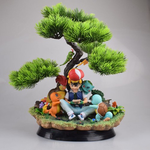 Pokemon Ash Ketchum Pikachu Charmander Bulbasaur Squirtle PVC Figure New In Box
