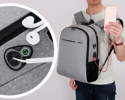 16/" Men Laptop Backpack Notebook Rucksack School Sports Travel USB Charging Bag