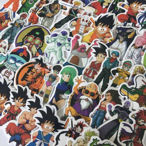 Anime Dragon Ball Z Super Saiyan Goku Sticker Decals For Skateboard Laptop 50Pcs