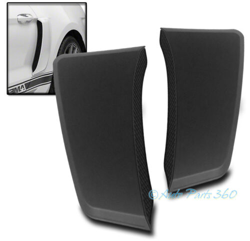 15-17 FORD MUSTANG GT-STYLE REAR SIDE DOOR FENDER PANEL SCOOPS TRIM GUARD BLACK