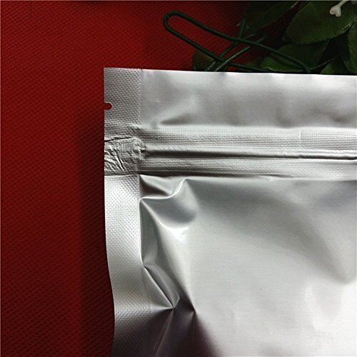 Pure Aluminum Silver Bag Mylar Foil Zip Lock Bag Resealable Pouch Food Grade