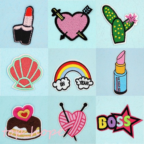 Embroidered Sew Iron On Patches Badge Fabric Bag Clothes Applique Craft Transfer
