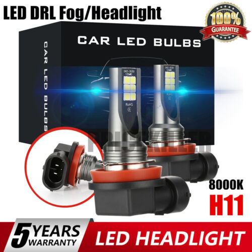 2x H11 CAR LED Headlight 110W 20000LM FOG Light Bulb 8000K Blue Driving DRL Lamp