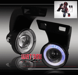 94-01 DODGE RAM TRUCK HALO PROJECTOR BUMPER DRIVING CLEAR FOG LIGHT LAMP+HARNESS