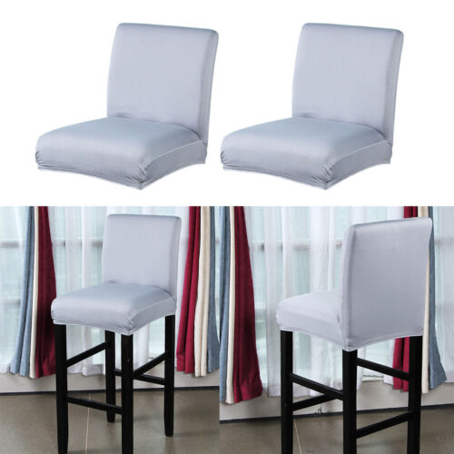 2Pcs Universal Dining Chair Cover Wedding Bar Tall Stool Slipcover Replacement 