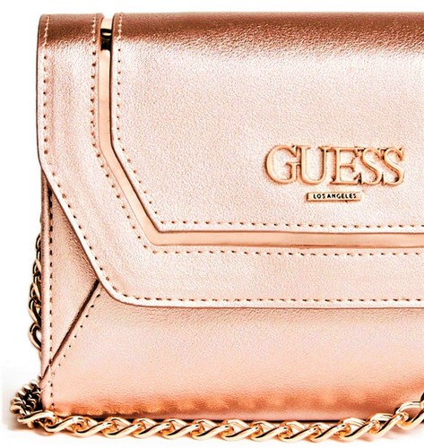 NWT GUESS VALORA BELT BAG /& CROSSBODY Rose Gold Logo Convertible GENUINE