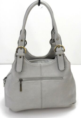 Ladies Women Classic Faux Leather Plain Multi Pocket Tote shoulder Bag Handbag