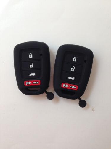2pcs black Fob Remote Key case Cover Holder for 2013-2017 Honda Accord sports