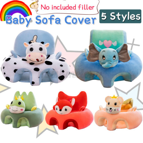 Cute Cartoon Baby Sofa Support Seat Cover Learning To Sit Plush Feeding Chair 