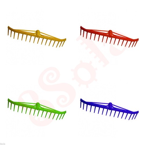 60cm Wide 16 Tooth Heavy Duty Plastic Rake Head Replacement Lawn Leaves Garden