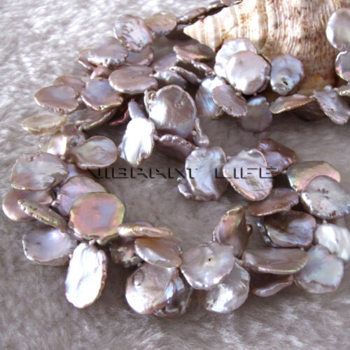 18" 10-15mm Lavender Keshi 2Row Freshwater Pearl Necklace AC 
