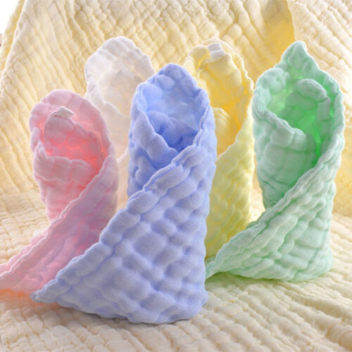 Natural Muslin Cotton Bibs Baby Wipe Soft Newborn Baby Face Towel 10x10 inches