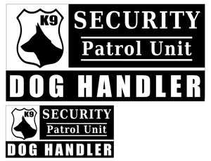 cdm12 2 X K9 PATROL UNIT DOG HANDLER VEHICLE MAGNETIC SIGNS SIZE OPTIONS