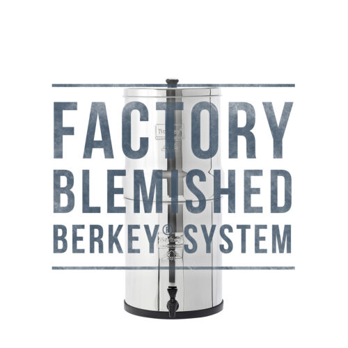 NEW Big Berkey Water Filter w/ 2 Black Berkey Purifiers Factory Blemished 