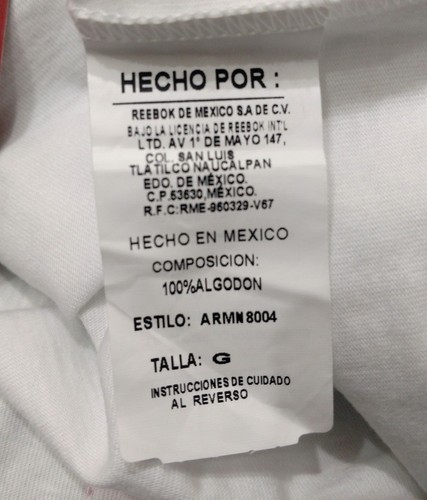 REEBOK CHIVAS DE GUADALAJARA SHIRT COTTON AFICIONADOS GEAR ORIGINAL NWT