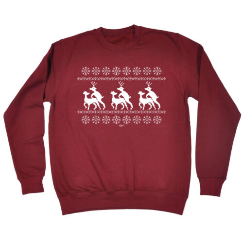 Reindeer Humping Birthday Joke tee Gift Novelty JUMPER Funny Sweatshirt