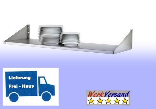 100x30 cm Tellerbord,Wandregal,Regal Ablage Edelstahl für Küchen Gastronomie