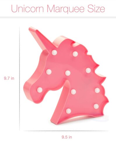Details about  / Light Up Pink Unicorn Marquee Night Lights for Kids Bedroom Decorations