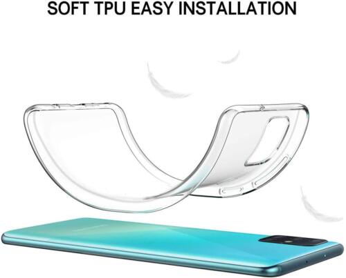 Para Samsung A41 A51 A71 A21 A01 Cubierta De Gel delgada transparente TPU Gel De Silicona