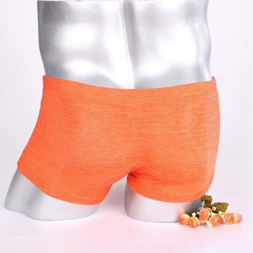 Men Pants Funny Silky Cotton Trunks Boxer Briefs Shorts Bulge Pouch Underwear