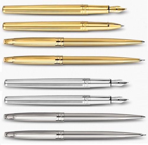 CARAN D/'ACHE MADISON CISELE GOLD SILVER ORO STILOGRAFICA ROLLER SFERA PORTAMINE