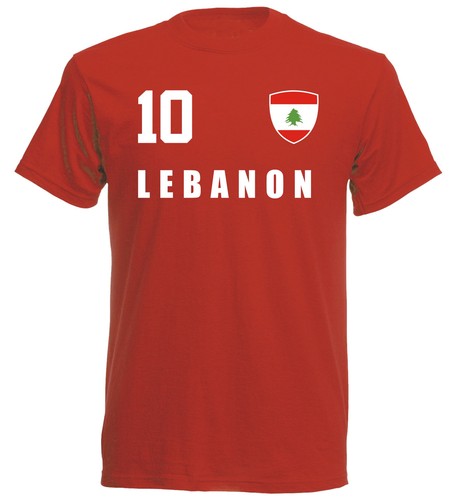Libano WM 2018 Bambini T-Shirt Rosso Maglia CALCIO NR all 10 SPORT