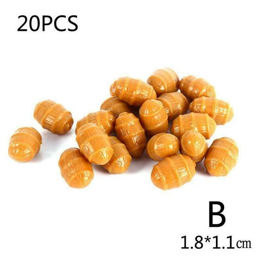20 Soft Fishing Floating Nut up Artificial Fake Bait Lures Plastic E4S1