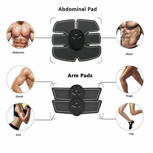 Electric Muscle Toner EMS Machine Wireless Toning Belt 6 ABS Fat Burner Butt TT!