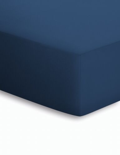 Spannbettlaken Bettlaken Spannbetttuch Baumwolle blau Jersey 140-160x200cm