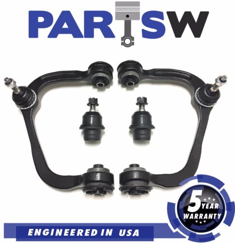 Kit New 4 Pc Suspension Control Arms Ball Joints for Ford F-150 Lincoln Mark LT 