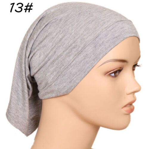 Women's Under Scarf Tube Bonnet Cap Bone Islamic Head Cover Hijab Hair Wrap CA 