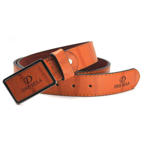 Mens Luxury Waistband Leather Automatic Buckle Belt Casual Waist Strap Belt Gift 