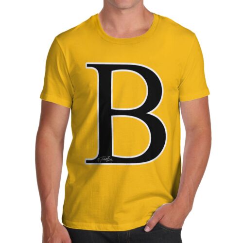 Twisted Envy Men/'s Alphabet Monogram Letter B T-Shirt