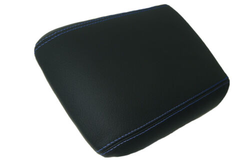 Console Armrest Leather Synthetic Cover for Ford Mustang 05-09 Blue Stitch