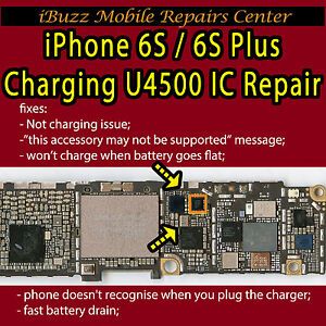 iPhone 6S 6S Plus U4500 U2 IC USB Not Charging IC Draining ...