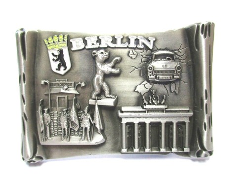 Berlín metal imán 7cm destartalado Charlie spanska portón souvenir Germany 2519