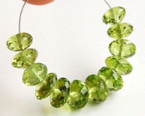 4-4.5mm AAA Natural Green Peridot Faceted Rondelle Wheel Gemstone Beads 