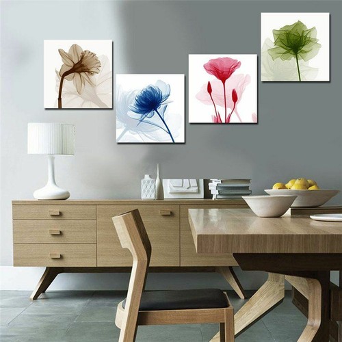 Wall Pictures Framed Canvas Printings For Home Decor Colorful Lily Flower Poster