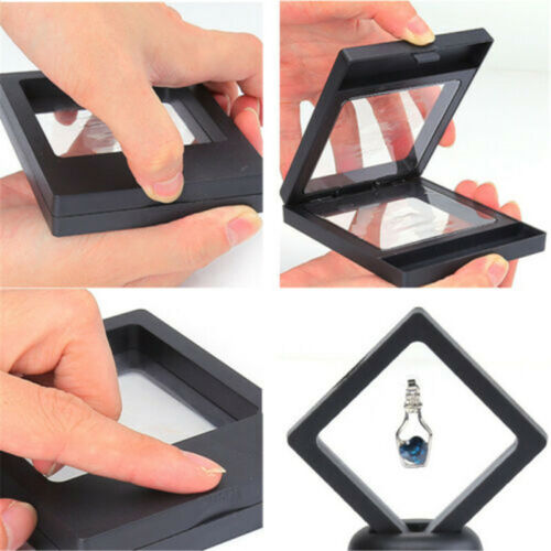 3D Albums Floating Frame Holder Magic Gemstone Coin Jewelry Clear Display Case 