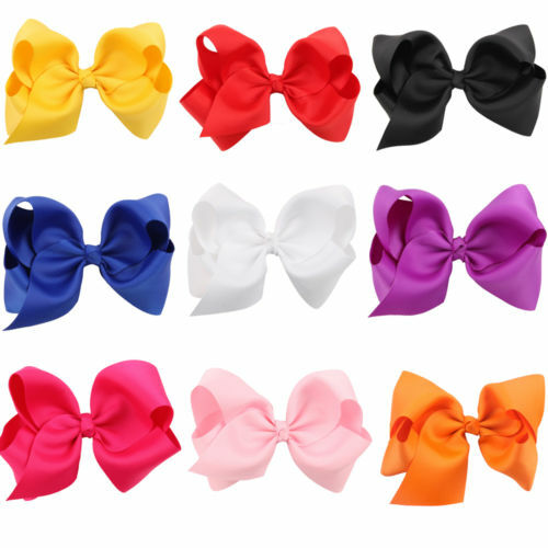1PC Girls Hair Clip Alligator Hairpin Big Ribbon Bow Barrette Hair Accessories