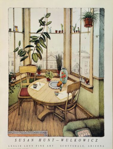 signed or unsigned 25/"hx18.75w Susan Hunt-Wulkowicz /"Window Garden/" poster