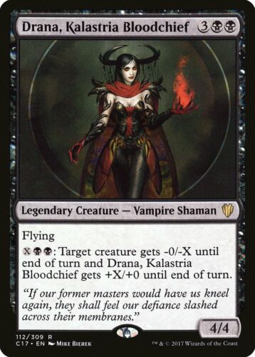 Drana, Kalastria Bloodchief Commander 2017 NM-M Black Rare MAGIC CARD ABUGames