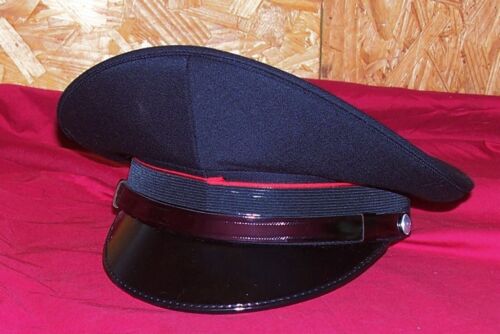 WWII German Look Black Italian Army Officers Hat Cap US Size Extra Large XL 60 